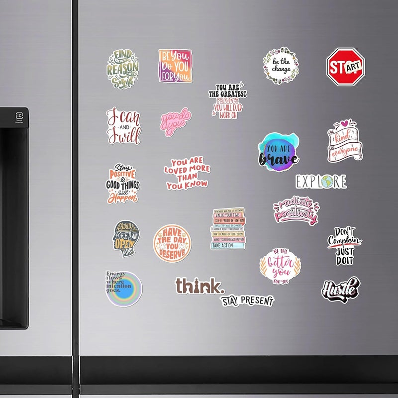 WallDesign Dream Big Motivation Fridge Magnet Set - Inspirational Designs for Daily Encouragement, Durable Metal Surface Magnets (Set of 22) - Image 2