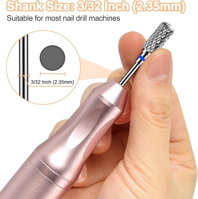 Diesisa 6PCS Nail Drill Bits 332 Inch Efile Nail Drill Bits Tungsten Steel Electric Nail File Bits Professional Cuticle Drill Bits for Acrylic and Gel Nails Medium - Image 4