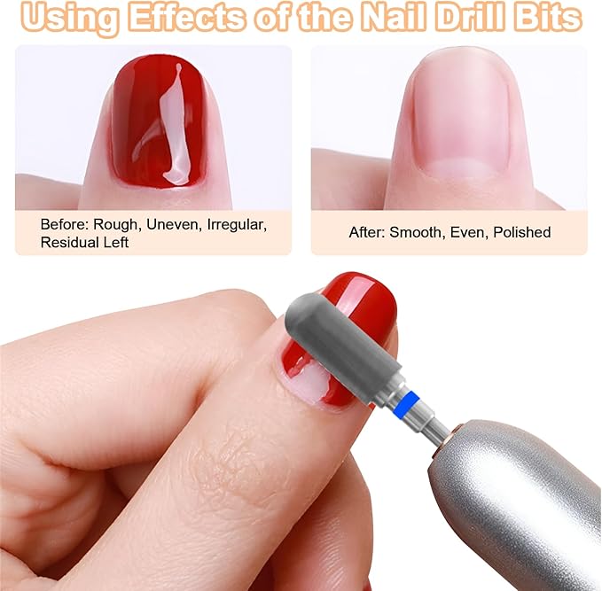 Diesisa 6PCS Nail Drill Bits 332 Inch Efile Nail Drill Bits Tungsten Steel Electric Nail File Bits Professional Cuticle Drill Bits for Acrylic and Gel Nails Medium - Image 5