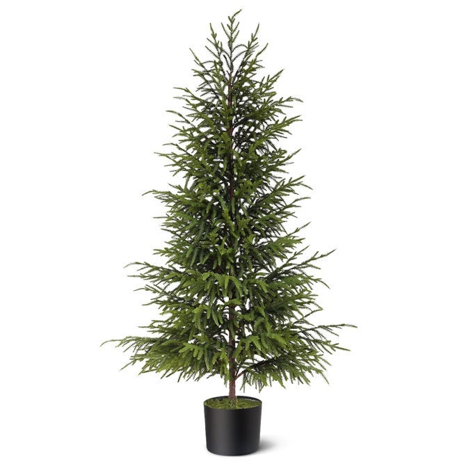 4FT CHRISTMAS NORFOLK PINE TREE ARTIFICIAL CHRISTMAS TREE FAUX POTTED PLANTS FOR FRONT PORCH CHRISTMAS INDOOR OUTDOOR DECOR