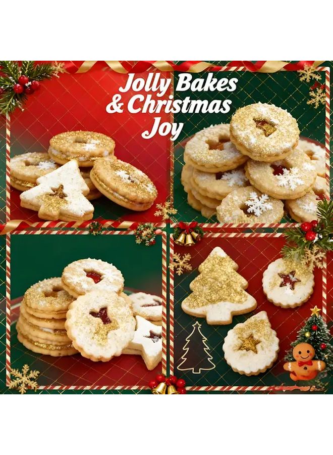 9 Piece Christmas Cookie Cutter Machine With Snowman Tree Shapes Food Safe - Image 5
