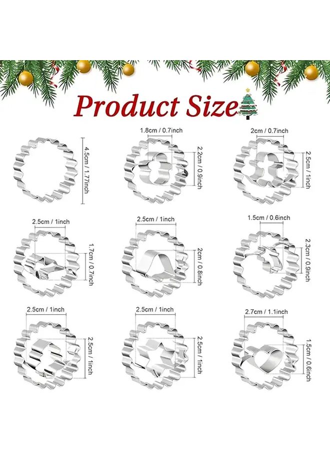 9 Piece Christmas Cookie Cutter Machine With Snowman Tree Shapes Food Safe - Image 3