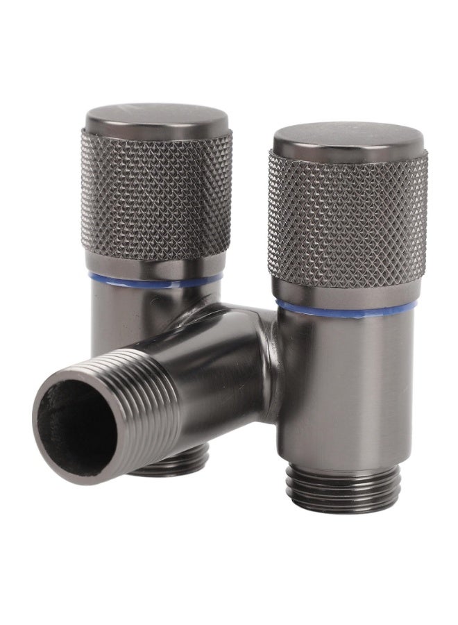 Dual Switch Water Valve, G1/2in 1 in 2 Out Stainless Steel Angle Valve for Bidet Sprayer, Pet Shower, Toilet Sprayer, Cloth Diaper Sprayer - Image 1