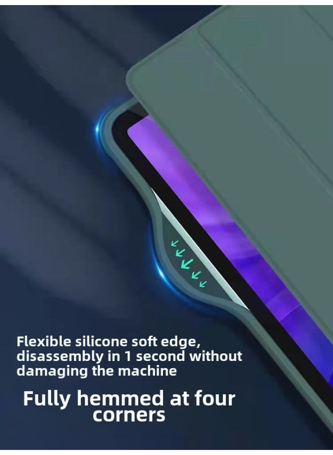 Applicable IPad Tablet Protective Case 10.2 Pen Slot Air5/4 Acrylic Hard Bottom Anti-bending All-inclusive 10.9 Protective Case-Color:Space Gray-Applicable Model:mini6 (right Pen Slot) - Image 4