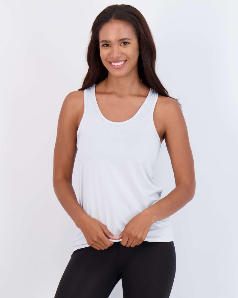 REALESSENTIALS 5 Pack: Womens Quick Dry Fit Ladies Tops Blouse Tee Athletic Yoga Workout Running Gym Active Tees Exercise Women Racerback Sleeveless Flowy Fitness Loose Fit Moisture Wicking Tank Top - Set 9,XXL - Image 2