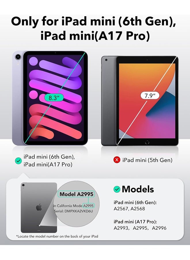 SJet Case for iPad Mini 7 2024 Clear - Mini 7th/6th Generation 2024/2021 8.3-inch iPad Cases with Screen Protector Set for A2567 A2568 A2569 A2993 A2995 A2996  - Image 2