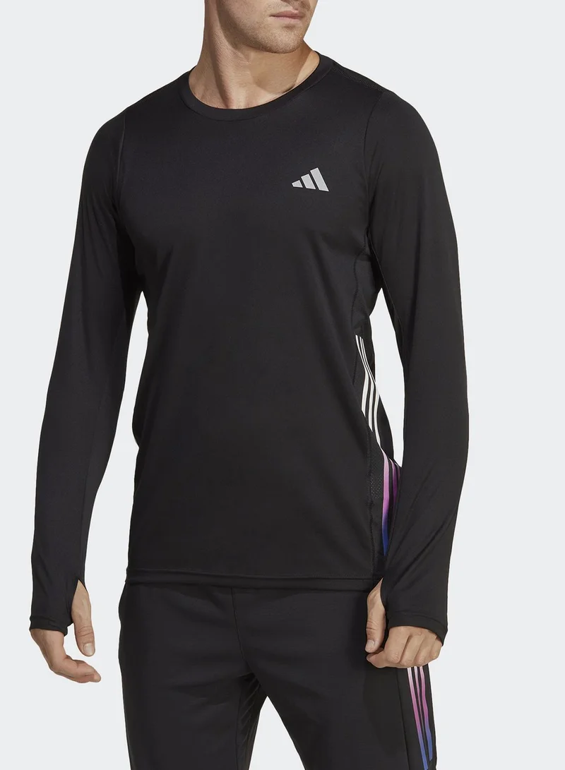 Adidas 3 Stripe Run Icons T-Shirt