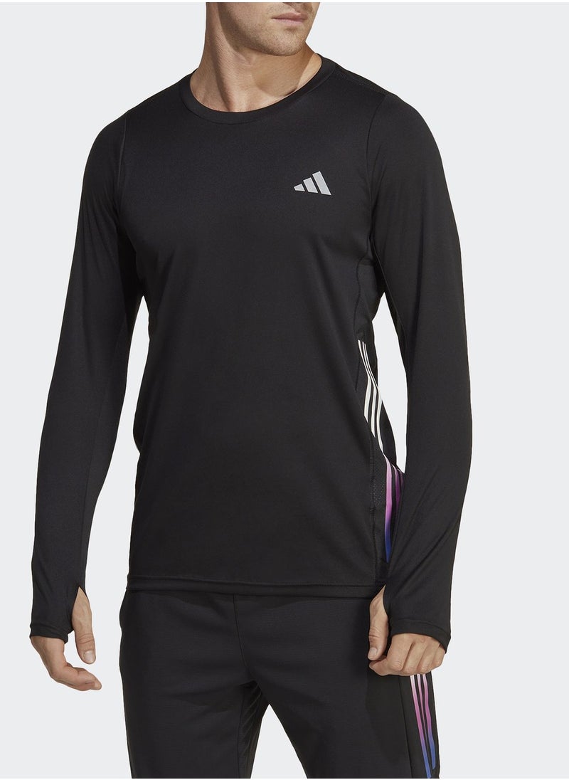 Adidas - 3 Stripe Run Icons T-Shirt - Image 1