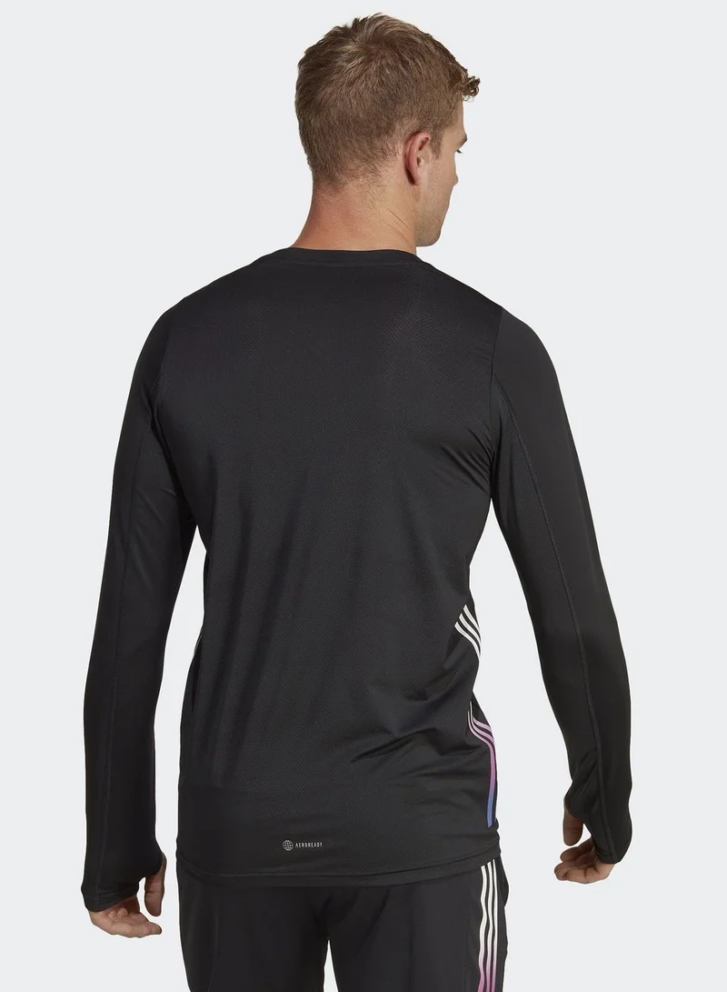 Adidas 3 Stripe Run Icons T-Shirt