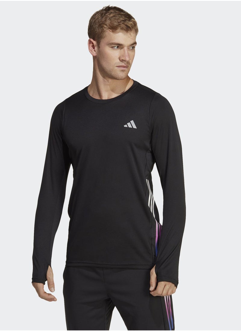 Adidas - 3 Stripe Run Icons T-Shirt - Image 1