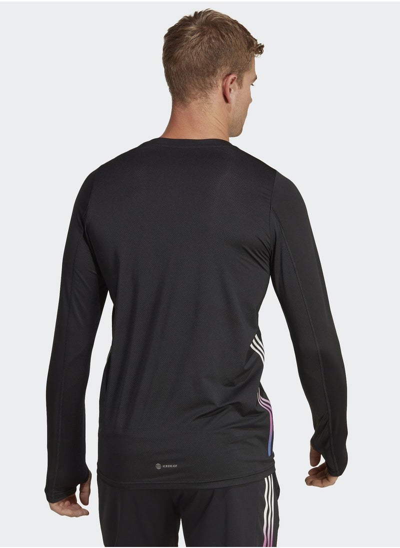 Adidas - 3 Stripe Run Icons T-Shirt - Image 1