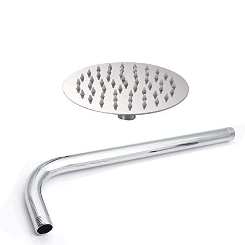 ZAP ZAP Hexa Ultra Slim 304-Grade Stainless Steel 4 Inch Circular Shower Over Head Shower with Arm Combo (15 Inch) - Image 4