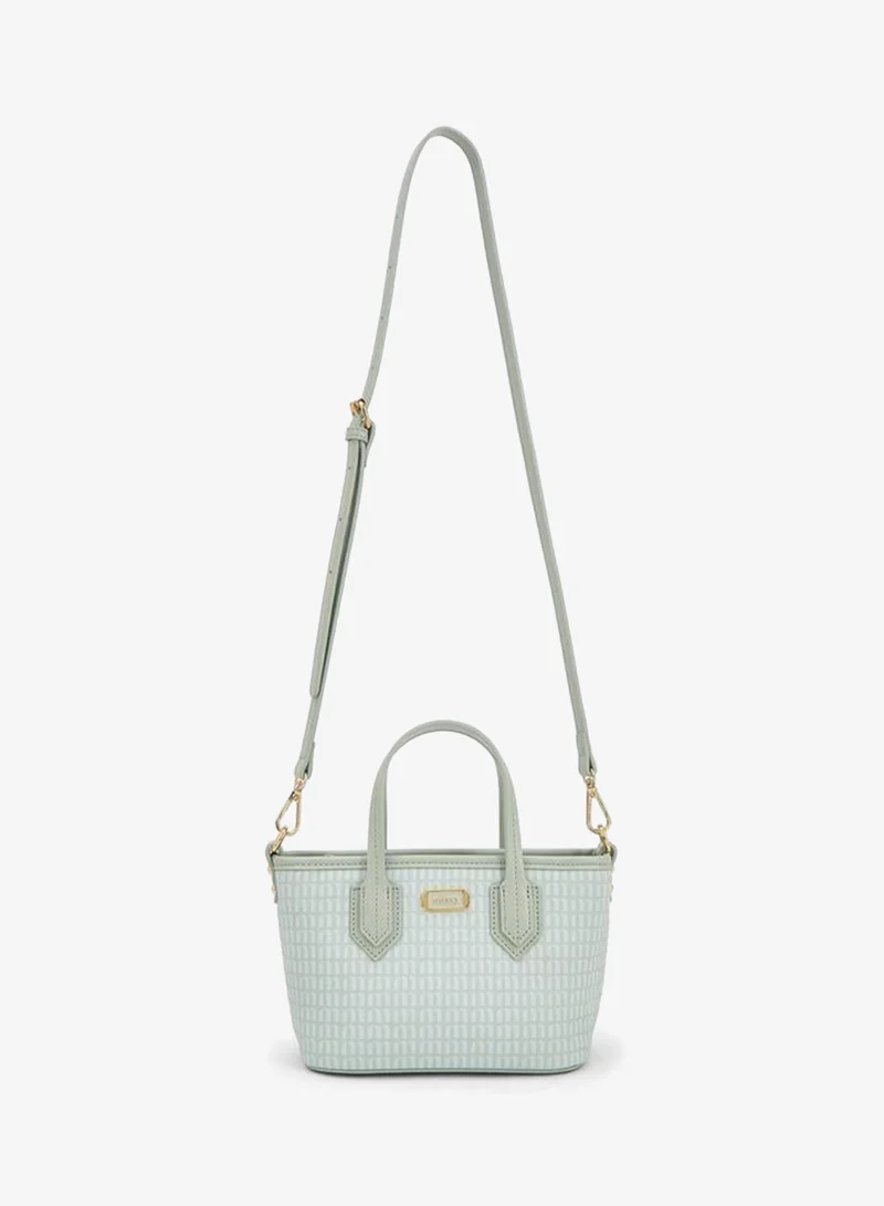 MISSY Monogram Print Tote Bag With Detachable Strap