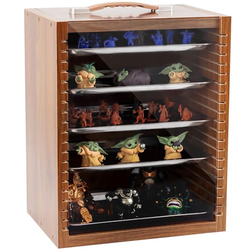 ODOXIA Miniature Carrying Case for Collectibles Miniature Storage Display Case for Figurines Figure Model Holder Transport Box Also for Action Figures - Image 1