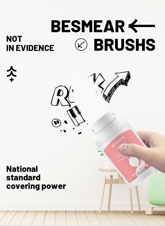 غوان جي آي إيه أسطوانة صغيرة متعددة الألوان للرسم، أسطوانة صيانة الجدران المحمولة لتزيين DIY، طلاء لاتكس، ملء سريع، مقاوم للماء لإزالة بقع الجدران، طلاء لاتكس أبيض صديق للبيئة - 100 جرام - Image 2