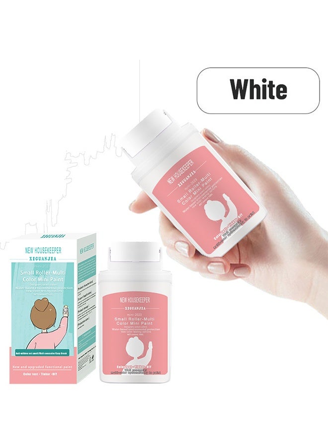غوان جي آي إيه أسطوانة صغيرة متعددة الألوان للرسم، أسطوانة صيانة الجدران المحمولة لتزيين DIY، طلاء لاتكس، ملء سريع، مقاوم للماء لإزالة بقع الجدران، طلاء لاتكس أبيض صديق للبيئة - 100 جرام - Image 1