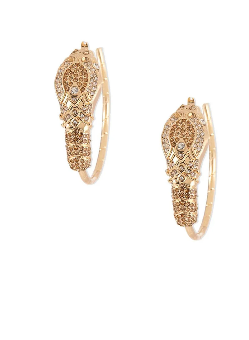 Ginger Snake Detail Earrings