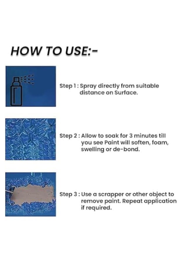 جيتسون بخاخ مزيل الطلاء متعدد الأغراض بخاخ مزيل الطلاء المتقدم وتقشير فعال ولا يترك أثر 450 مل GT-8216 - جيتسون مزيل الطلاء - Image 4