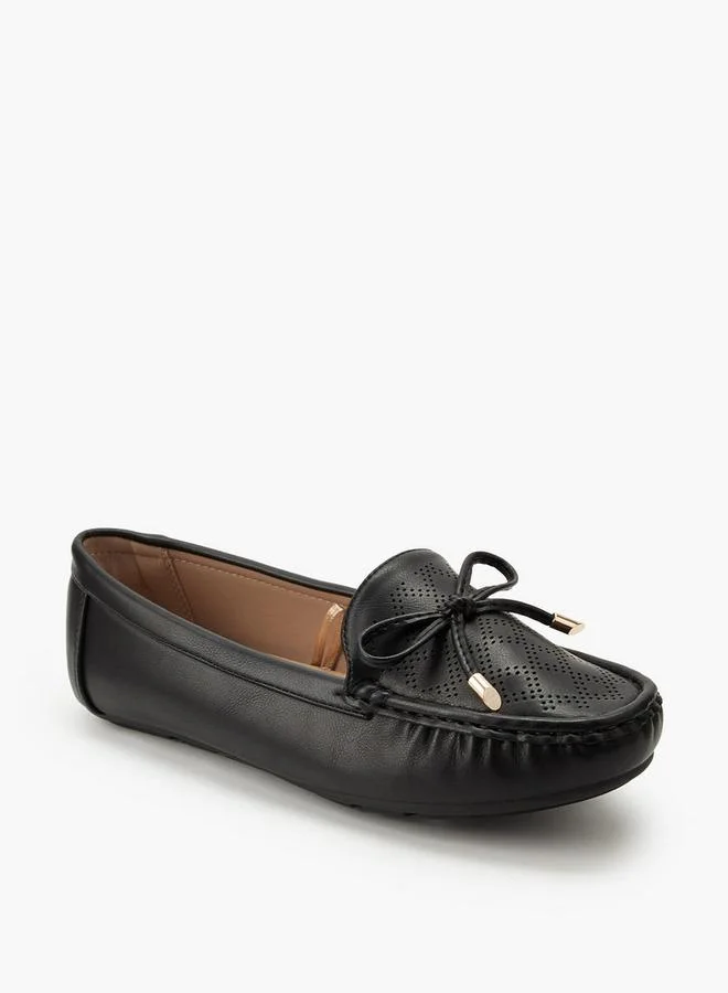لو كونفورت Women Perforated Design Slip-On Loafers