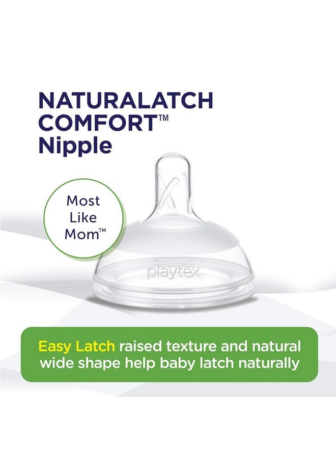 Playtex Baby Naturalatch Most like Mom Silicone Baby Bottle Nipples, Fast Flow, Pack of 2 Nipples (Compatible with all Playtex Baby Bottles) - Image 1