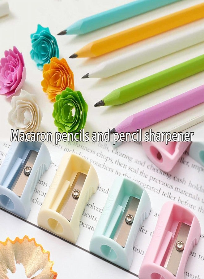 Ristpal 56 PCS Aesthetic School Supplies with Large Pencil Case, 24 Double Brush Marker Pens, 5 Black Ink Gel Pens, 6 Macaron Pencils, 4 Sharpeners, Sticky Notes, Ruler, Erasers, Stationery Gift - Image 5