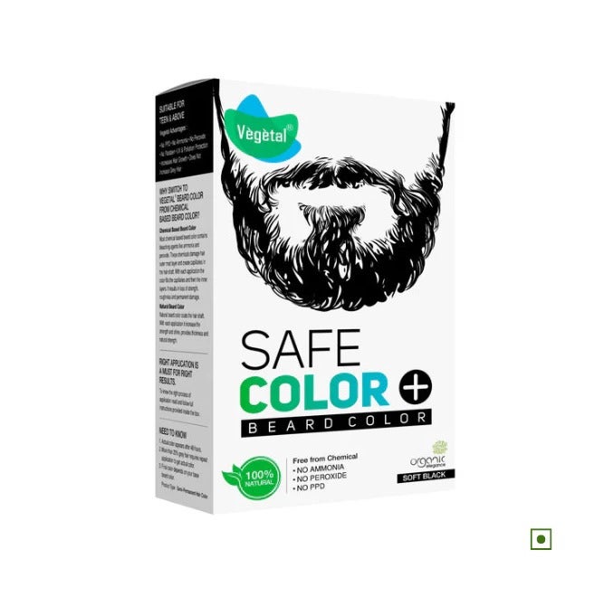 VEGETAL BEARD & MUSTACHE SOFT BLACK - Image 1