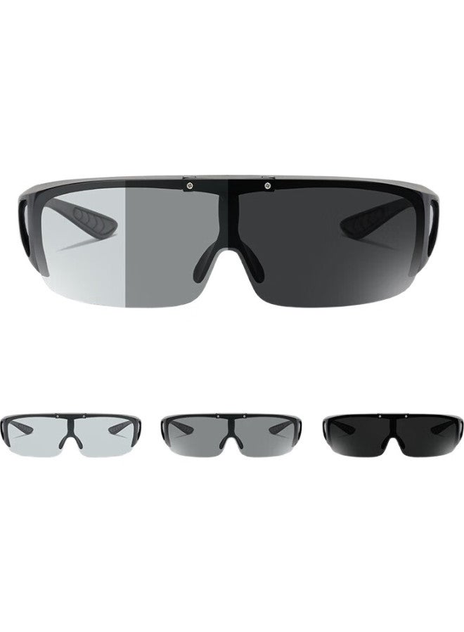 LOVECRAFT Cycling Glasses Set, Narrow Frame Photochromic, Over Myopia Glasses, Uv Protection, Windproof, Dustproof - Image 3