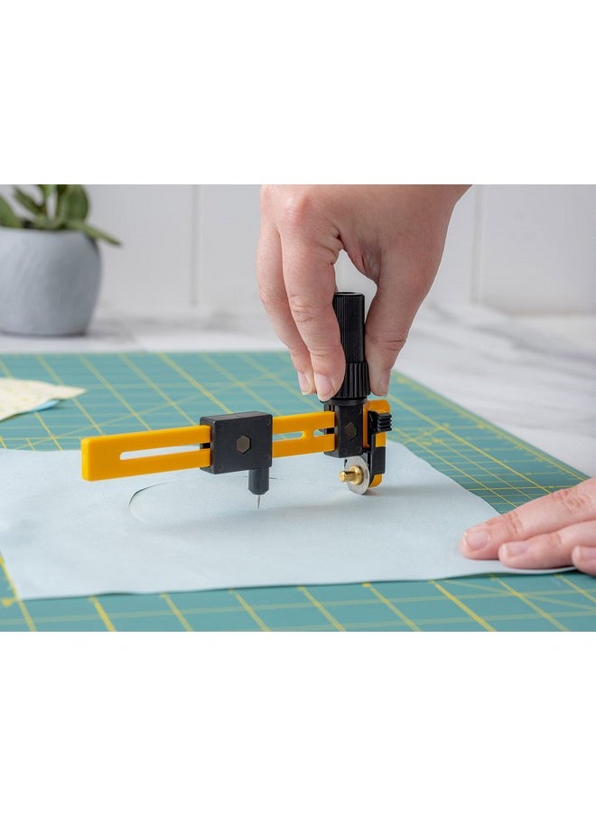 OLFA - Olfa 18Mm Rotary Circle Cutter (Cmp 3) Adjustable Rotary Blade Cutter W/ Ratchet Handle Cuts Perfect Circles For Crafts Sewing Quilting Replacement Blade: Olfa Rb18 2 - Image 1