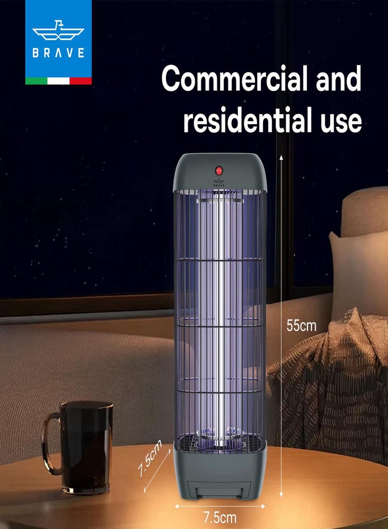 Brave High Power Electric Mosquito Killer Lamp and Fly Trap, Smart Pest Control Device for Indoor and Outdoor Use, Effective in Killing Flying Insects, 15W Power and 1800V Electric Strike, Mosquito and Fly Trap, 100% Original Insect Zapper, High Power UV Light Mosquito Trap, Perfect for Home, Patio, Garden, Kitchen, Office, Camping, Durable Design, 24/7 Protection (Grey) - Image 5