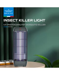 Brave High Power Electric Mosquito Killer Lamp and Fly Trap, Smart Pest Control Device for Indoor and Outdoor Use, Effective in Killing Flying Insects, 15W Power and 1800V Electric Strike, Mosquito and Fly Trap, 100% Original Insect Zapper, High Power UV Light Mosquito Trap, Perfect for Home, Patio, Garden, Kitchen, Office, Camping, Durable Design, 24/7 Protection (Grey)  - Image 3