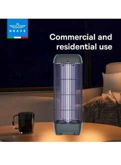 Brave High Power Electric Mosquito Killer Lamp and Fly Trap, Smart Pest Control Device for Indoor and Outdoor Use, Effective in Killing Flying Insects, 15W Power and 1800V Electric Strike, Mosquito and Fly Trap, 100% Original Insect Zapper, High Power UV Light Mosquito Trap, Perfect for Home, Patio, Garden, Kitchen, Office, Camping, Durable Design, 24/7 Protection (Grey)  - Image 5