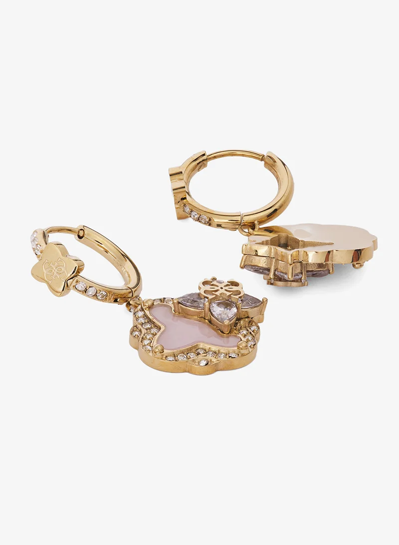 GUESS Wild Flower Logo Earrings