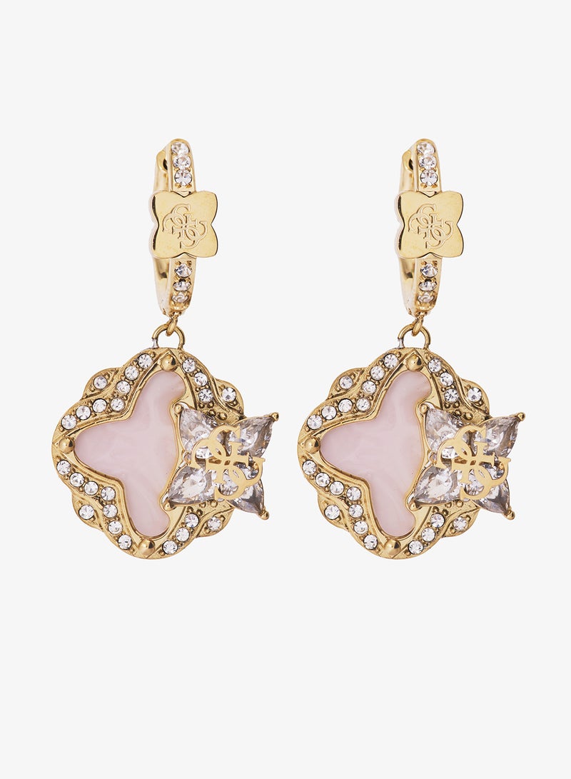 GUESS Wild Flower Logo Earrings - Image 1