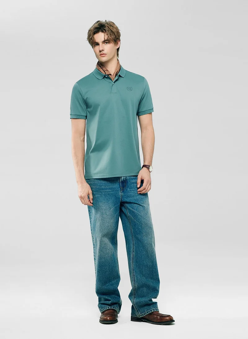 جيوردانو Men’s Slim Fit Liquid Touch Cotton Interlock Polo