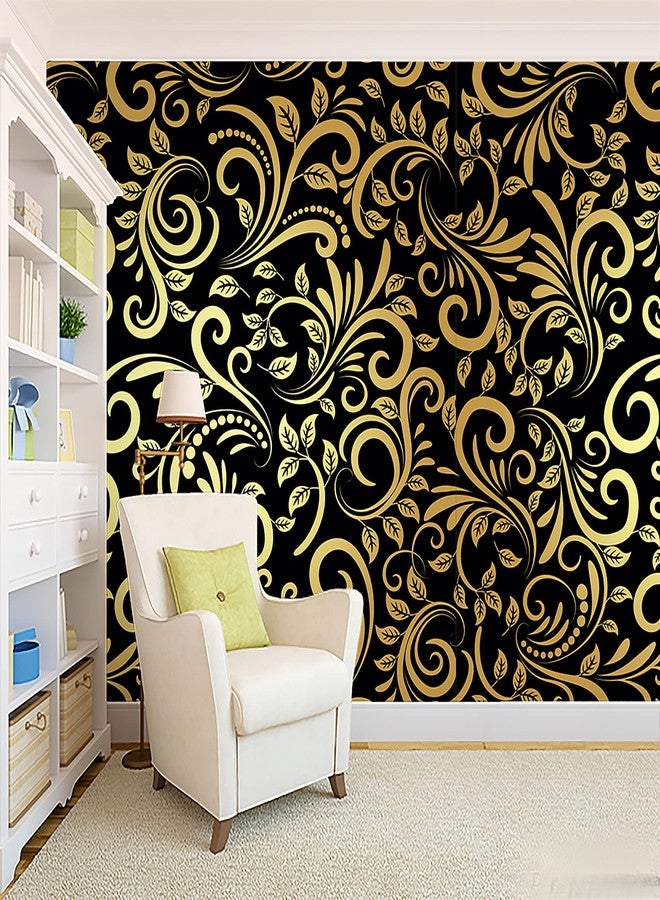 WALL DECOR Floral Decor Wallpaper Multicolor Wall Sticker for Home D�cor, Living Room, Bedroom, Hall, Kids Room, Play Room(Self Adhesive Vinyl, Waterproof Model DW026) (16 X 50 INCH) - Image 1
