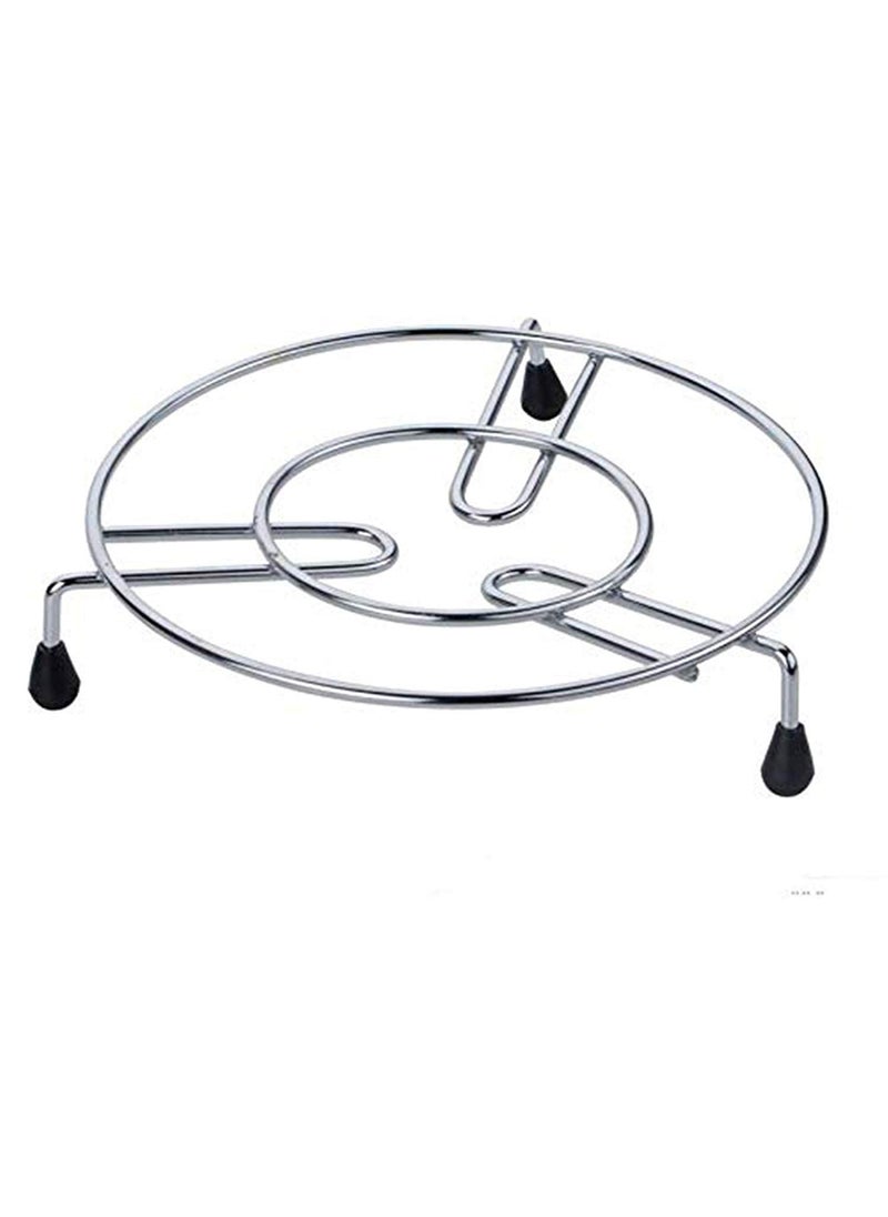 ROYAL AAKRITI ROYAL AAKRITI STAINLESS STEEL HEAVY GAUGE HOT PLATE STANDSTEAMER STANDCOOKER STANDKITCHEN TOOLTABLE POT STAND SET OF 2  - Image 2