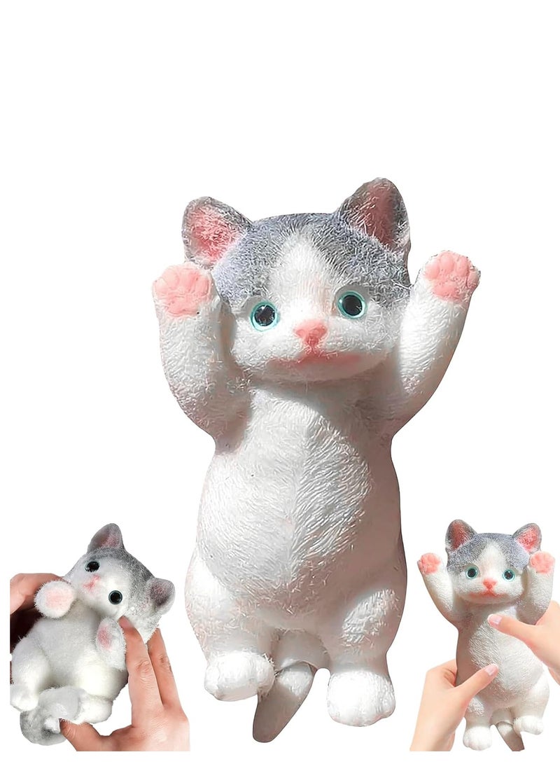 Big Hand Cat Squishy Toys Large Cute Ultra Soft Kitty Squeeze Fidget Toys for Stress Relief ,Kawaii Squishies Sticky Animal Toys for Adults Kids,Decompression Sensory - Image 1