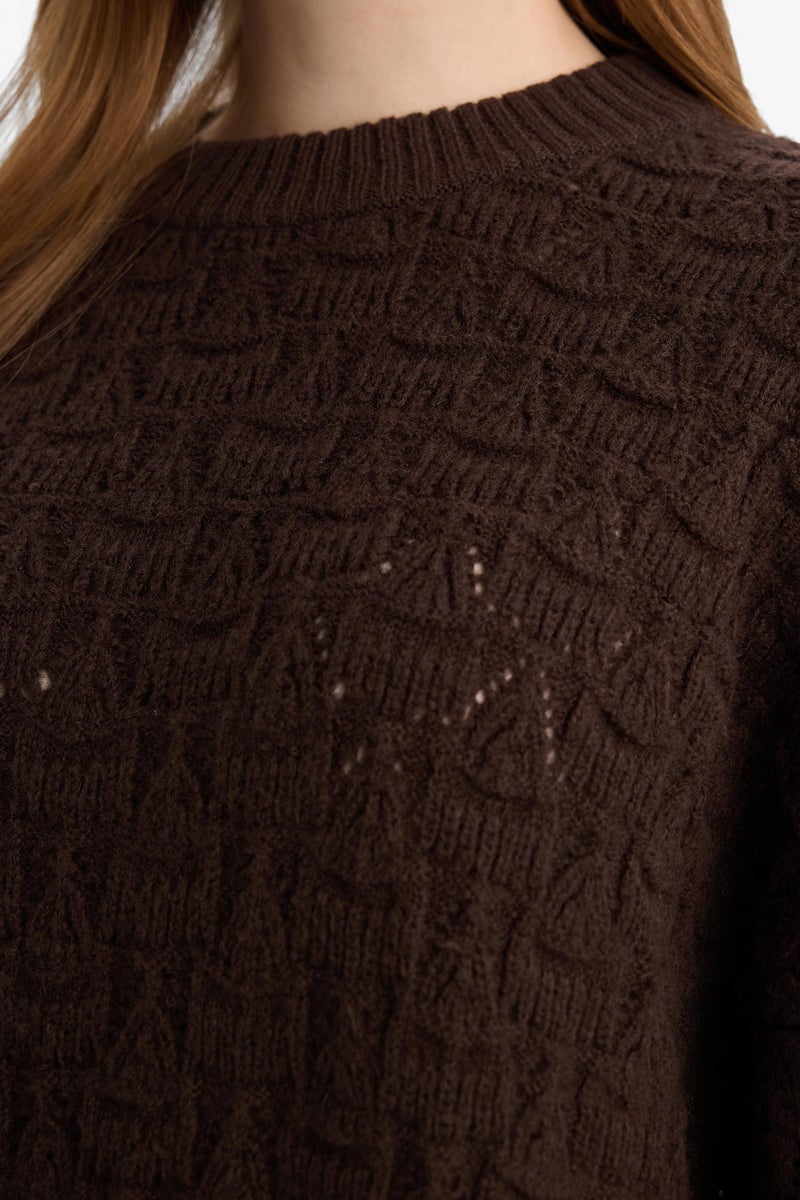 ديفاكتو تونيك تريكو قصة فضفاضة بياقة مستديرة - Image 4