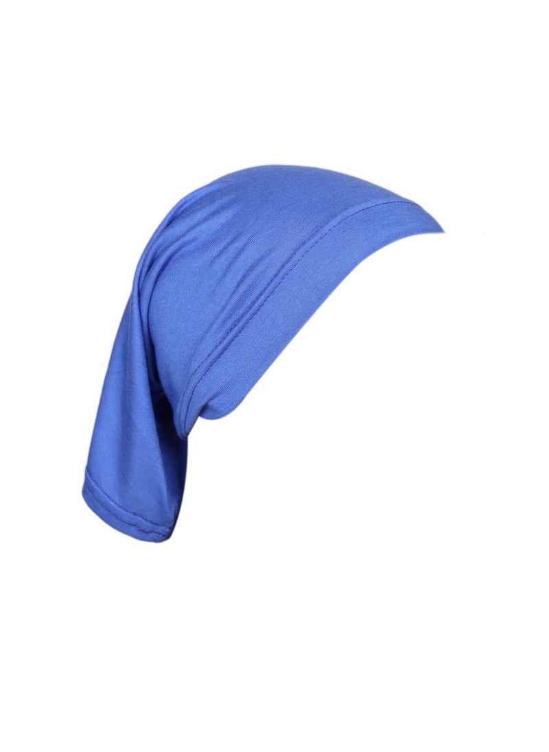 Generic Silky Cotton Beanie MSL09 Elastic Breathable Turban Cap 5# Blue 