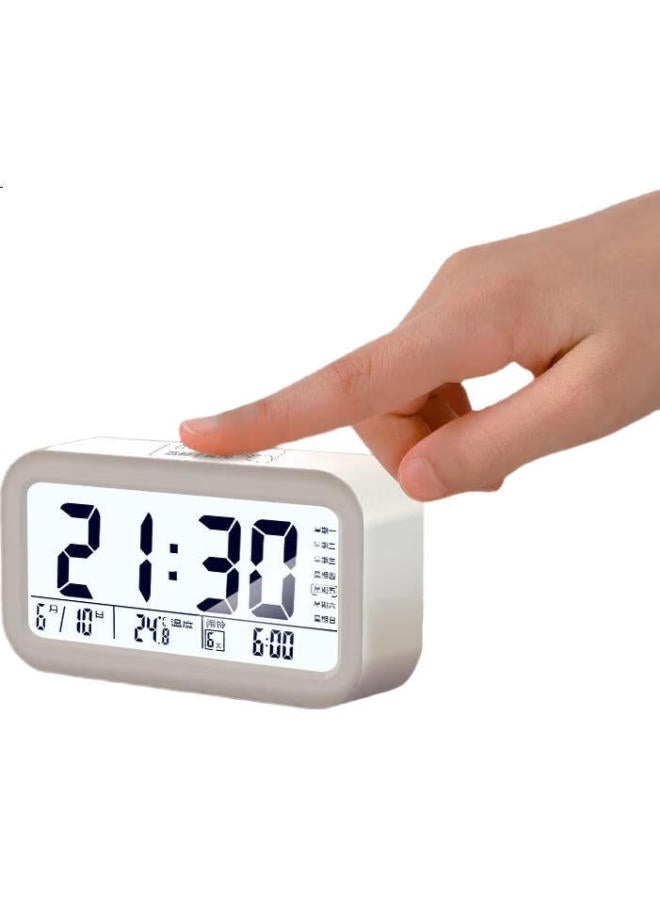 Compas Functional Electronic Alarm Clock, Student-Specific Wake-Up Device, Electronic Clock, Student And Children'S Alarm Clock, 801 White - Image 1