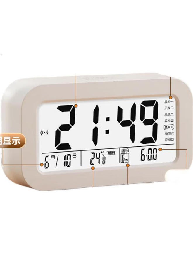 Compas Functional Electronic Alarm Clock, Student-Specific Wake-Up Device, Electronic Clock, Student And Children'S Alarm Clock, 801 White - Image 2