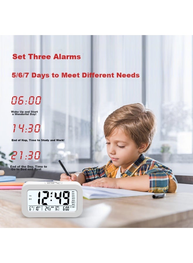 Compas Kangbasiduo Functional Electronic Alarm Clock, Student-specific Wake-up Device, Electronic Clock, Student And Children's Alarm Clock, 801 White - Image 4