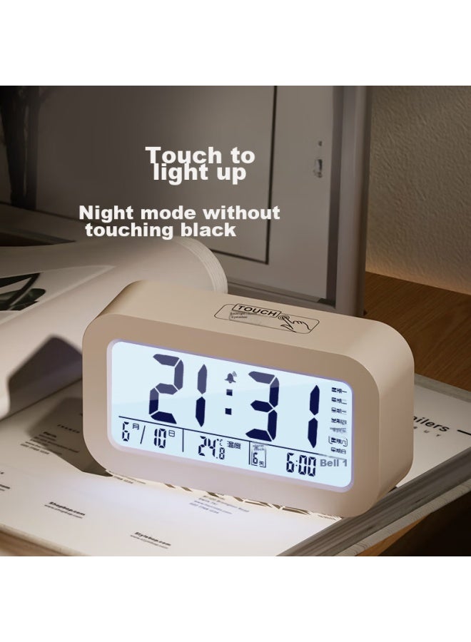 Compas Kangbasiduo Functional Electronic Alarm Clock, Student-specific Wake-up Device, Electronic Clock, Student And Children's Alarm Clock, 801 White - Image 1