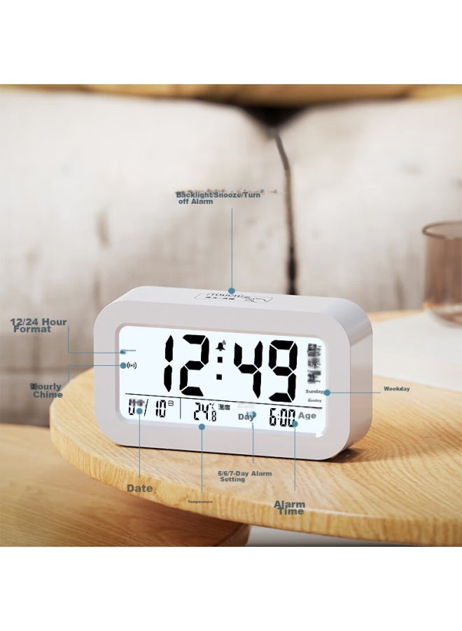 Compas Kangbasiduo Functional Electronic Alarm Clock, Student-specific Wake-up Device, Electronic Clock, Student And Children's Alarm Clock, 801 White - Image 5
