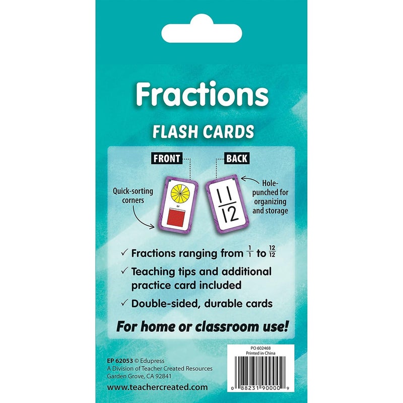 Teacher Created Resources Fractions Flash Cards (EP62053) - Image 3