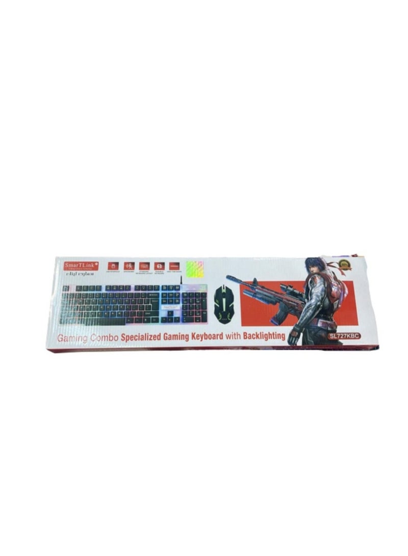 SmartLink SL727KBC Gaming Keyboard Customizable Mechanical Gaming Keyboard Built to last with superior durability and responsiveness The mechanical keyboard gives you - Image 1