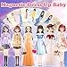 Daniel Axel Magnetic Dress Up Dolls Magnetic Doll Dress Up Kits Magnetic Paper Dolls Pretend Play Set for Girls Ages 4 Years and Up Kids Travel Activities Road Trip Car Ride Interactive Learning Imagine Gift - Image 4