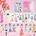 Daniel Axel Magnetic Dress Up Dolls Magnetic Doll Dress Up Kits Magnetic Paper Dolls Pretend Play Set for Girls Ages 4 Years and Up Kids Travel Activities Road Trip Car Ride Interactive Learning Imagine Gift - Image 2