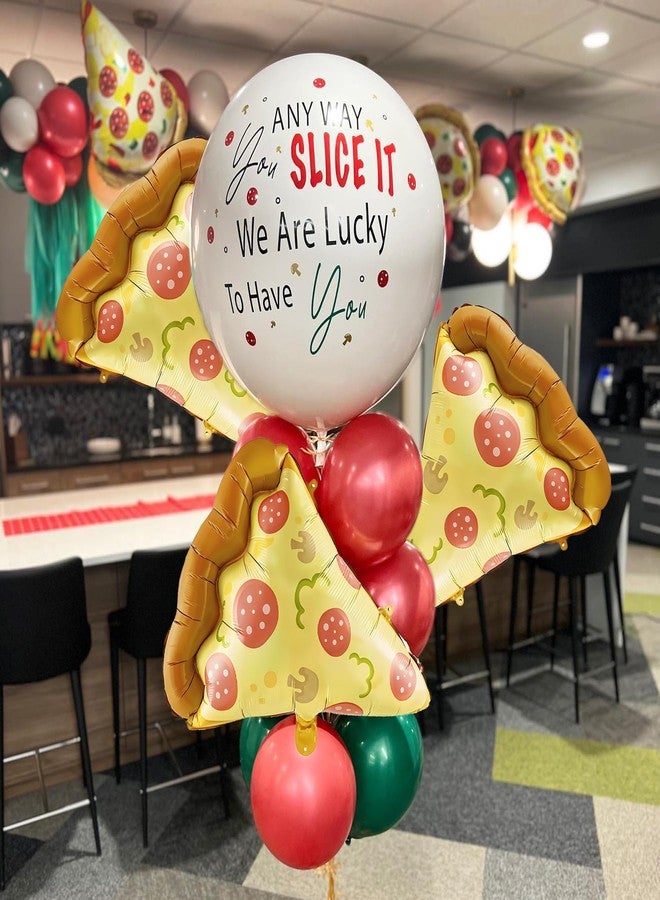 KHC-KHF Pizza-Balloons Pizza-Birthday-Balloon 3PCS 23in Sausage Pizza Slices Shaped Balloons Birthday Party Baby Shower Picnic Funny Food Decorations Supply - Image 2