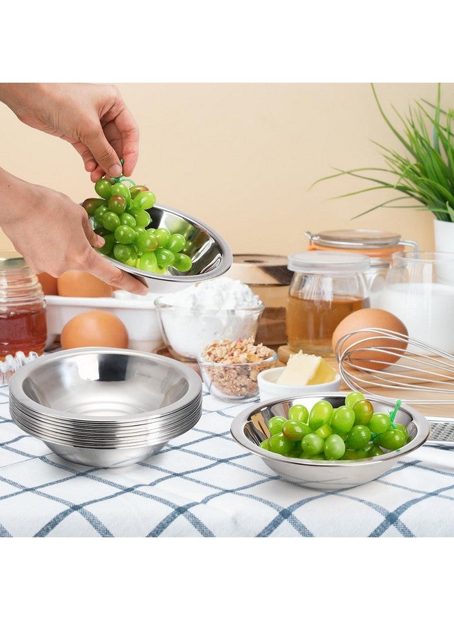 Okllen 10 Pack Small Stainless Steel Bowls, 6 1/2 Inch Wide Kitchen Metal Bowl with Flat Base, 3/4 Quart Prep Bowls for Meal Prep, Cooking, Serving, Baking - Image 5